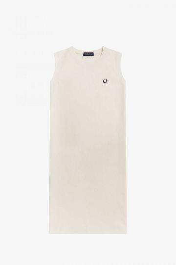 Dámské Šaty Fred Perry Bez Rukávů Ringer T-Shirt Bílé | CZ 1163VRWD